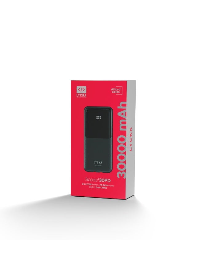 LYCKA Scoop 30PD 30,000mAh Power Bank – 20W PD Fast Charging, 22.5W QC Power, High-Capacity Portable Charger for Smartphones, Tablets & Gaming – Sleek & Reliable Travel Essential - Image 5